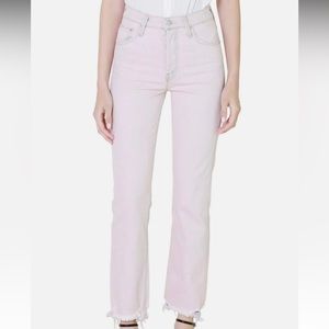 MOTHER Tomcat Ankle Jeans in Dunked in Trouble size 29 Pink
